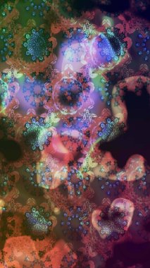 Çiçekli karalama şeklinde Raster çiçek deseni. Nazik, narin çiçek arkaplanı. Kahverengi renkte çiçekler.