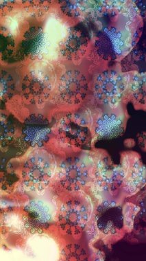 Raster illüstrasyonu. Eski usul. Kumaş, tekstil, duvar kağıdı baskısı için. Tomurcukları papatya çiçekleri olan sevimli bir çiçek deseni. Eskiz geçmişi. Miles Fleur, dandik süs.