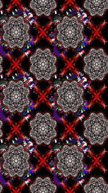 Raster çiçek desenli çiçek deseni, yapraklar, dekoratif elementler, sıçrama, lekeler, el çizimi kontur çizgileri ve Doodle çizim stili, grafik raster çizim çizimi.