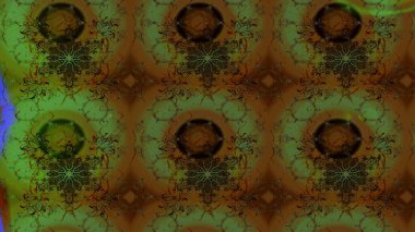 Çiçekli karalama şeklinde Raster çiçek deseni. Raster illüstrasyonu. Nazikçe, yaz çiçekleri kahverengi renklerde.