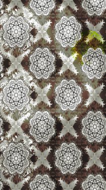 Raster illüstrasyonu. Çiçekli, yapraklı, çiçek desenli eskiz. El çizimi.