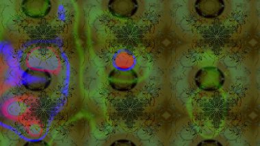 Modern stil dokusu. Çiçek desenli raster, yeşil çizgi grafik deseni soyut raster arkaplan.