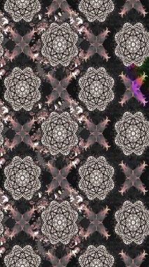 Suluboya elle çizilmiş çiçek desenli eskiz deseni. Parlak renkli fantezi çiçekleri, yapraklar, gri renkli tomurcuklar.