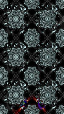 Suluboya elle çizilmiş çiçek desenli eskiz deseni. Parlak renkli fantezi çiçekleri, yapraklar, siyah renkli tomurcuklar.