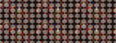 Raster düz çiçek çizim deseni. Siyah renkli çiçekler. Tasarım hediye paketi, tebrik kartları, posterler ve afiş tasarımı.