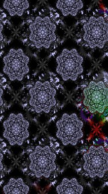 Modern çiçek arkaplanı. Moda baskıları için zarif bir şablon. Halk tarzı. Parlak renkli çiçekleri ve siyah yaprakları olan harika bir çiçek deseni..