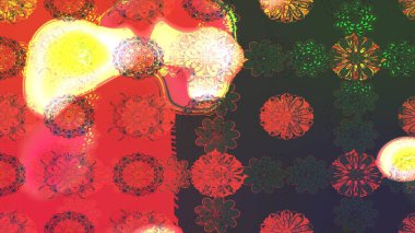 Çiçek buketleriyle klasik bir eskiz şekli. Gri renklerde. Raster illüstrasyonu.