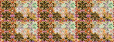 Kusursuz soyut bir arkaplan. Raster illüstrasyonu. Oriental raster klasik kahverengi ve altın desenli.