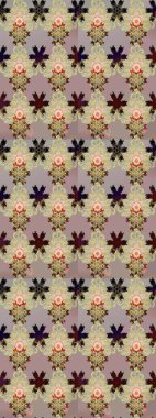 Çiçekler bej ve nötr renklerde. Raster illüstrasyonu. Küçük çiçekte sevimli çiçek deseni var..