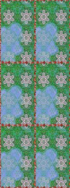 Süslü kumaş deseni. Düz Çiçek Elementleri Tasarımı. Raster illüstrasyonunda kusursuz çiçek deseni. Renkli Bahar Teması Kusursuz Arkaplan.