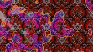 Anti-stres için soyut örnek sayfası. Raster illüstrasyonu. Kahverengi renklerde.