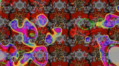 Soyut etnik raster çizim kalıbı. Kabile sanatı boho baskısı, klasik çiçek arkaplanı. Arkaplan dokusu, duvar kağıdı, gri renkli çiçek teması.