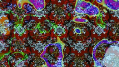 Raster illüstrasyonundaki çiçek desenli çizim. Kırmızı renkte çiçekler. Renkli Yaz Temalı eskiz kalıbı. Düz Çiçek Elementleri Tasarımı.