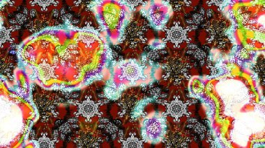 Çiçekli karalama şeklinde Raster çiçek deseni. Gri renklerde bahar çiçekleri. Raster illüstrasyonu.