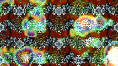 Çiçekli el çizimi çizimi deseni. Modern gelişim yeşil raster arka plan duvar kâğıdı illüstrasyon klasik çizgili iz sürme desenli çiçekler, çiçekli süsler.