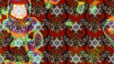 Çiçekli karalama şeklinde Raster çiçek deseni. Nazik, sevimli çiçek arkaplanı. Kahverengi renkte çiçekler.