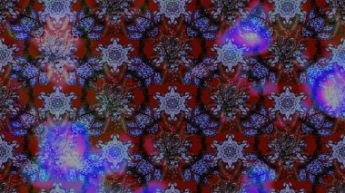 Mor renklere karalamalar çizilmiş çiçek deseni. Raster illüstrasyonu.