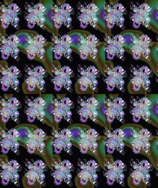 Küçük çiçekteki sevimli çiçek deseni. Siyah renkte çiçekler.