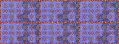 Çiçekli karalama şeklinde Raster çiçek deseni. Nazik, narin çiçek arkaplanı. Mor ve kahverengi renkte çiçekler.