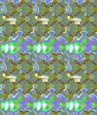 Tatil havası. Raster güzel bir çiçek deseni çizmiş. Yeşil renkli çiçekler. Nazik romantik baskı. Bahar mevsimi.