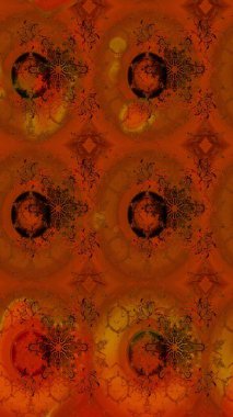 Raster illüstrasyonu. Çiçek duvar kâğıdı. Kahverengi renkli şirin tekstil. Renkli çizim kalıbı. Çiçek arka planı.