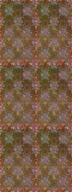 Davetiye ve kartpostal tasarımı için dekoratif çiçek unsurları. Yapraklı kusursuz desen. Şirin, zarif çiçekler Raster illüstrasyonu. Tekstil için figür. Poster veya kapak için arkaplan.