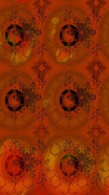 Raster illüstrasyonu. Çiçek duvar kâğıdı. Kahverengi renkli şirin tekstil. Renkli çizim kalıbı. Çiçek arka planı.