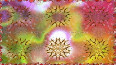 Raster illüstrasyonu. Tarafsız renklerde çiçekler. El çizimi çiçekleri olan soyut, pürüzsüz desen.