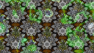 Parmak izi, kumaş, duvar kâğıdı, tekstil için raster dokusu. Renkli grunge soyut arkaplanı kologri çiçeklerle süslüyor. Nakış desenli çiçek deseni..