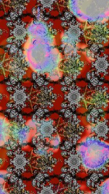 Tekstil veya kitap kapakları, imalat, duvar kağıtları, baskı, hediye paketi ve yapıştırma kitabı için çiçek eskizi geçmişi. Küçük çaplı çiçeklerdeki basit şirin desenler. Raster illüstrasyonu.