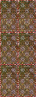 Davetiye ve kartpostal tasarımı için dekoratif çiçek unsurları. Yapraklı kusursuz desen. Şirin, zarif çiçekler Raster illüstrasyonu. Tekstil için figür. Poster veya kapak için arkaplan.