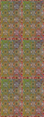 Raster illüstrasyonu. Kahverengi renkli çiçekler. Tropik, dikişsiz çiçek deseni..