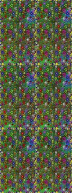 Güzel kumaş deseni. Raster illüstrasyonunda kusursuz çiçek deseni. Yeşil renklerde. Raster illüstrasyonu.