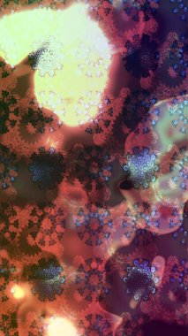 Vadinin çiçekleri kahverengi renklerde. Raster çiçek desenleri çiziyor..