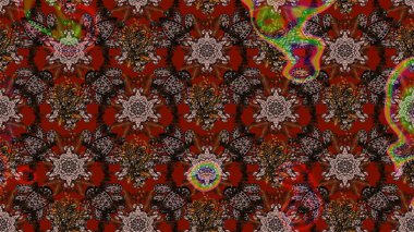 Çiçek rengi eskiz deseni. Klasik taslak çizimi. Raster çiçek izi..