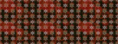 Raster düz çiçekleri pürüzsüz desen. Hediye ambalaj kağıdı, tebrik kartları, posterler ve pankart tasarımı. Kahverengi ve gri renkte çiçekler.