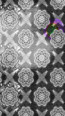 Düz Çiçek Elementleri Tasarımı. Güzel kumaş deseni. Renkli Bahar Teması eskiz kalıbı. Raster illüstrasyonunda çiçek deseni çizimi.