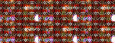 Hediye ambalaj kağıdı, tebrik kartları, posterler ve pankart tasarımı. Raster düz çiçek çizim deseni. Kahverengi renkte çiçekler.