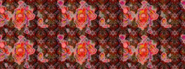 Paketleme, tekstil, duvar kâğıdı için çiçek eskizi. Klasik çiçek desenli. Yumuşak pamuk tasarımı. Yumuşak fayans. Raster taze dokusu.