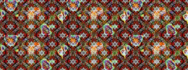 Kızılderili desenli desenli desenli şal deseni. Etnik Mandala süsü. Raster Henna dövme stili. Tekstil, tebrik kartı, boyama kitabı, telefon kılıfı baskısı için kullanılabilir.