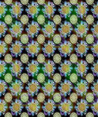 Çiçekli çiçek deseni, suluboya. Tarafsız renklerde çiçekler. Renkli Bahar Teması eskiz kalıbı. Düz Çiçek Elementleri Tasarımı. Raster illüstrasyonu.