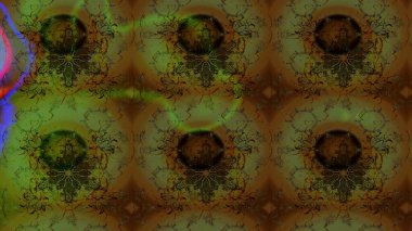 Renkli Bahar Teması eskiz kalıbı. Kahverengi renkli çiçekler. Düz Çiçek Elementleri Tasarımı. Raster illüstrasyonunda çiçek deseni çizimi.