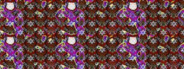 Eski usul küçük çiçekli şirin bir eskiz deseni. Moda arka planında parlak buketler. Kumaş, duvar kağıdı ve kağıt üzerine baskı yapmak için gelişen arka plan. Raster illüstrasyonu.