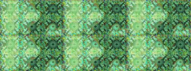 Şirin çiçek elementleri. Yeşil ve nötr renklerde çiçekler. Raster illüstrasyonu. Kusursuz..