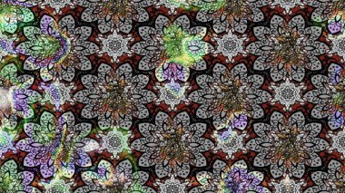 Bir sürü gri ve soyut çiçekli tropik eskiz deseni. Küçük çiçekteki sevimli çiçek deseni. Varicologray Raster çizimi.