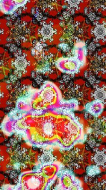 Renkli Bahar Teması eskiz kalıbı. Çocuk stili. Düz Çiçek Elementleri Tasarımı. Çiçekli çizim raster arkaplanı.