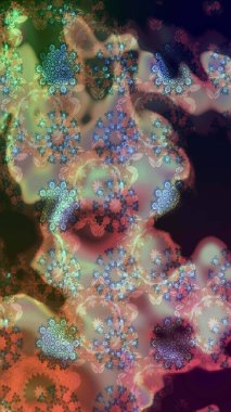 Soyut etnik raster çizim kalıbı. Arkaplan dokusu, duvar kağıdı, kahverengi renkli çiçek teması. Kabile sanatı boho baskısı, klasik çiçek arkaplanı.