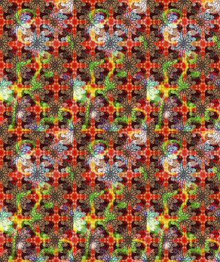 Kırmızı renkte çiçekler. Hediye ambalaj kağıdı, tebrik kartları, posterler ve pankart tasarımı. Raster düz çiçek çizim deseni.