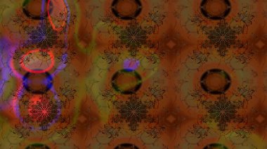 Süslü kumaş deseni. Renkli Bahar Teması eskiz kalıbı. Raster illüstrasyonundaki çiçek desenli çizim. Düz Çiçek Elementleri Tasarımı.