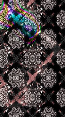 Çiçekli bahar çiçekleri. Küçük çiçekte güzel bir desen. Küçük renkli çiçekler. Motley illüstrasyonu. Moda baskıları için zarif bir şablon.